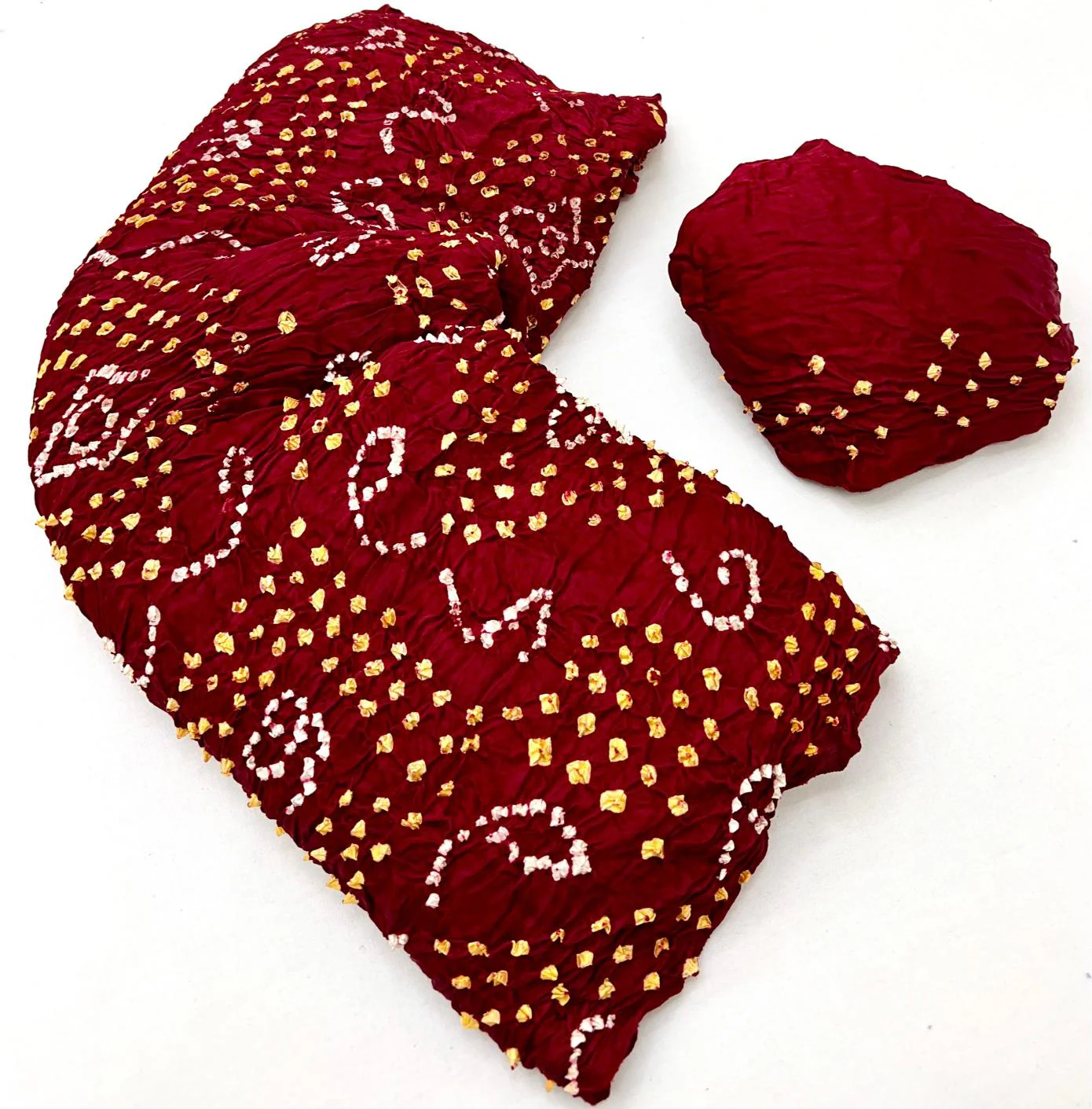 Dark Burgundy Pure Bandhni Zari Pallu Modal Soft Silk Saree - Image 3